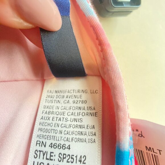 NWT Splendid Shirred Cutout Bikini Top, size Large - Picture 6 of 8